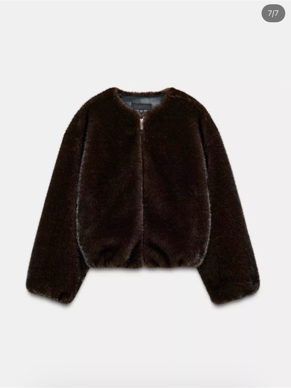 Zara Dark Brown faux fur
